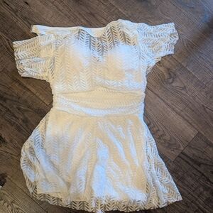 White Lace Off-Shoulder Dress